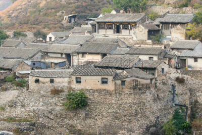 乡村,中国,远古的,北京,特莱,中国印章,屋顶花园,形态学,小别墅,郊区