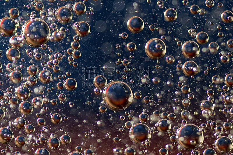 水,银色,泡泡,抽象,石油,水平画幅,无人,实验室,白色,雨