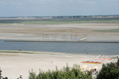 索姆,毕加底,法国,海湾,曼彻,天空,旅游目的地,水平画幅,地形,无人