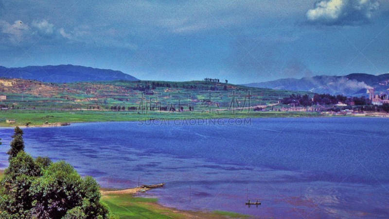 湖,风景,昆明,旅游目的地,水平画幅,无人,户外,云南省,山脉,2015年