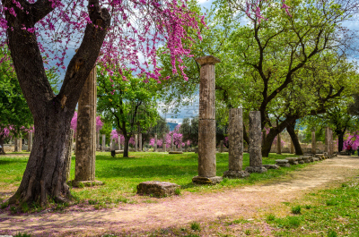 考古学,古奥林匹亚,角力学校,艾丽丝,古代奥运会,神话,纪念碑,体育场,古代文明,水平画幅