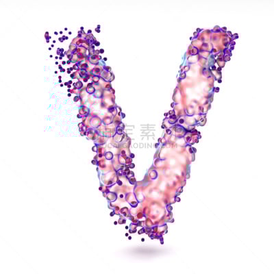 生物学,抽象,纹理效果,三维图形,英文字母v,显微镜,细胞核,显微图片,绘画插图,科学