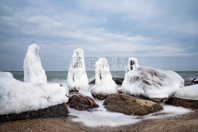 波罗的海,冬天,屈赫隆斯博尔恩,德国,海滩,气候,寒冷,旅途,浪漫,梅克伦堡前波莫瑞州