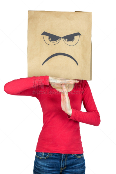 暂停手势,女人,做手势,不高兴的,看,停止手势,垂直画幅,做,停止