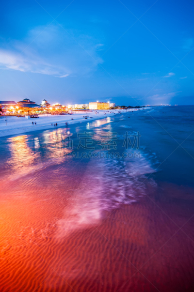 海滩,码头,风景,华尔顿,德斯坦,垂直画幅,海岸线,无人,蓝色
