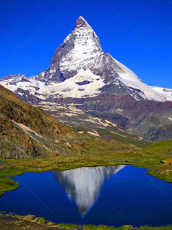 策尔马特,马特洪峰,瑞士,自然美,风景,垂直画幅,雪,无人,夏天