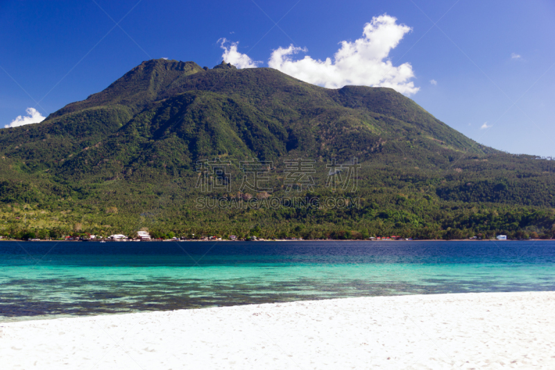 岛,火山,背景,白沙国家纪念馆,干米银岛,气候,水平画幅,无人,夏天,异国情调