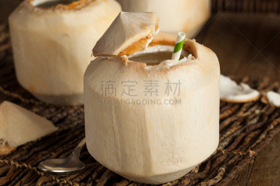 椰子,生食,饮料,白色,幼小动物,水,水平画幅,素食,果汁,夏天