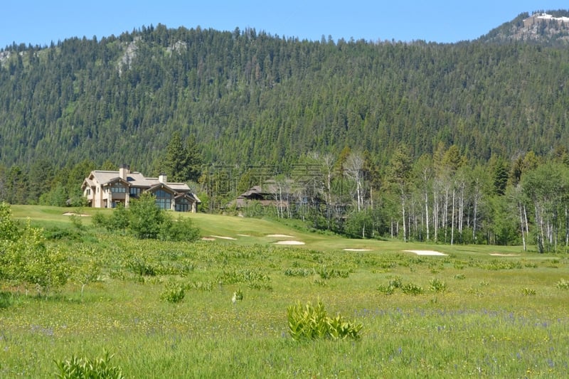 美洲落叶松,威斯康星,天空,公园,休闲活动,水平画幅,山,别墅,无人,户外