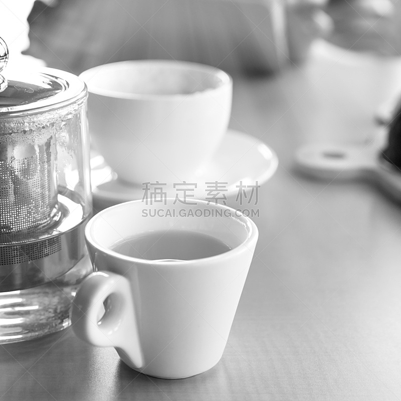 茶杯,褐色,式样,早餐,木制,无人,早晨,方形画幅,特写,热