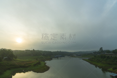 泰国,田地,风景,热带雨林,天空,美,水平画幅,无人,丁字裤,夏天