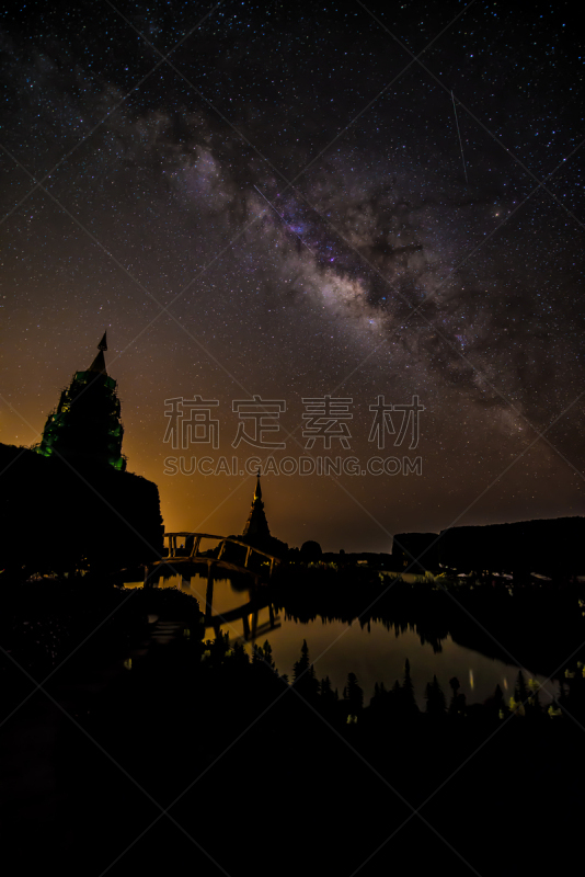 银河系,佛塔,自然,垂直画幅,天空,太空,星系,地形,夜晚,无人