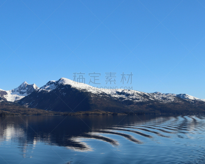 山,波纹,钟克山脉,学院峡湾,切加奇国家森林公园,瓦尔迪兹,阿拉斯加,水,美,寒冷