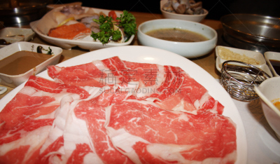 东方食品,寿喜烧,热,水平画幅,2015年,牛肉,沸腾的,蔬菜,猪肉,食品