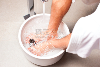 水,足浴,水治疗法,男人,水平画幅,spa美容,健康,仅男人,仅成年人,青年人