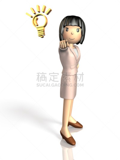 决心,女人,人,垂直画幅,青少年,形状,绘画插图,套装,日本人,青年人