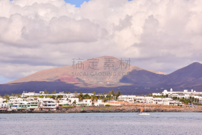 加那利群岛,地形,西班牙,火山,鸡尾酒,水,群岛,兰萨罗特岛,水平画幅,无人