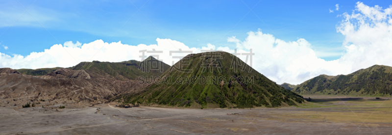 婆罗摩火山,全景,火山,滕格尔火山,bromo-tengger-semeru national park,水平画幅,山,无人,火山地形,夏天