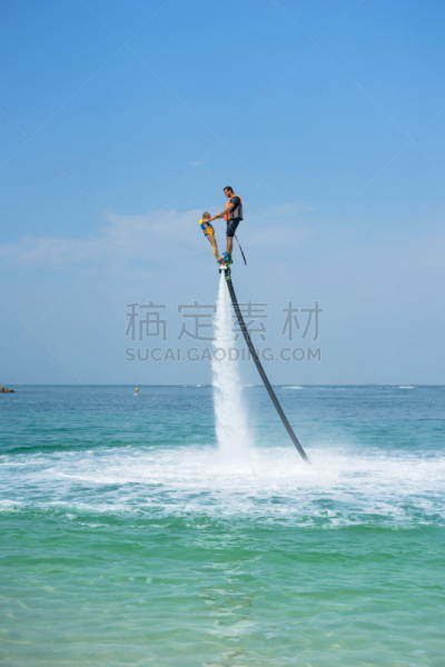 夏天,海滩,乐趣,女儿,人,加勒比海地区,父亲,可爱的,儿童,度假