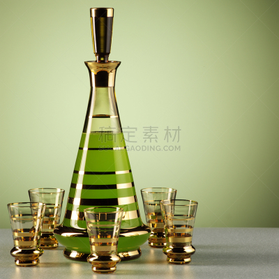 玻璃瓶,1960年-1969年,绿色,无人,复古风格,时尚,含酒精饮料,饮料,方形画幅,摄影