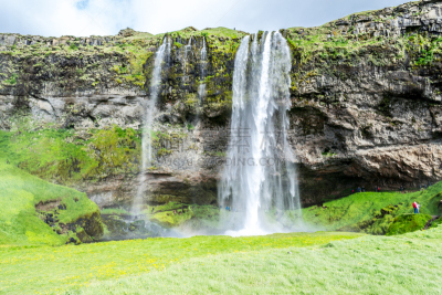 瀑布,冰岛国,一个物体,丰富,堰,seljalandsfoss waterfall,维京人,冻原,神话,水