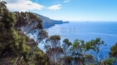 cape pillar,徒步旅行,水平画幅,无人,户外,布鲁尼岛,大洋洲,南澳大利亚,海滩