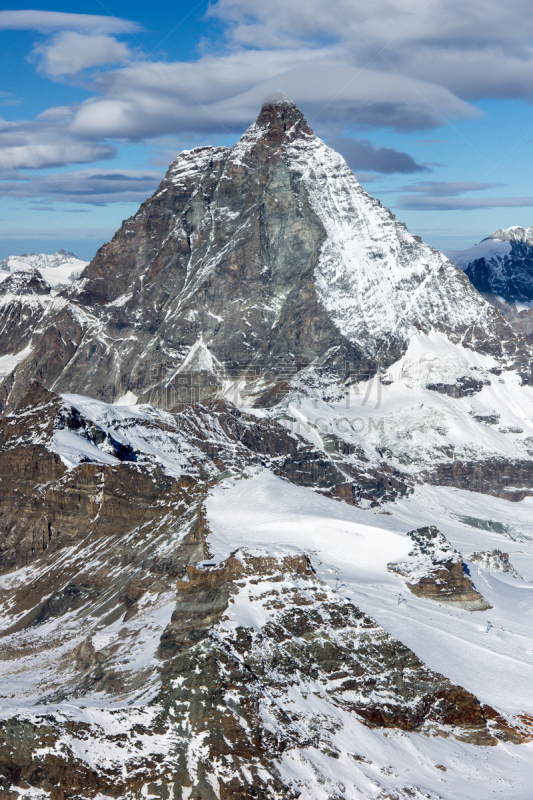 阿尔卑斯山脉,马特洪峰,瑞士,风景,垂直画幅,天空,度假胜地,雪,无人,户外