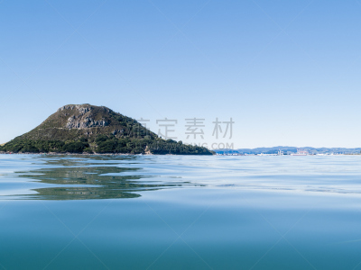 芒格努伊山,陶朗加,水,天空,留白,水平画幅,纹理效果,无人,海港,平视角