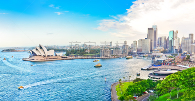 都市风景,悉尼港湾,白昼,太阳,表演艺术中心,渡轮,新南威尔士,水平画幅,形状,无人