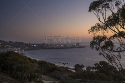 拉贺亚市,黄昏,加利福尼亚,水,天空,水平画幅,山,沙子,夜晚,无人