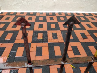 砖地,纹理效果,建筑业,工艺品,雨,雨季,赤土陶器,地板,大特写,篱笆