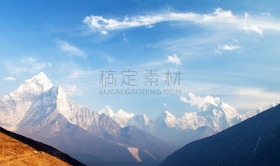 阿马达布朗峰,珠穆朗玛峰,山,大本营,通勤者,天空,时段,坤布,旅行者,气候与心情