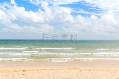 蓝色,泰国,海滩,自然美,天空,普吉岛,卡隆海滩,自然,水平画幅,沙子