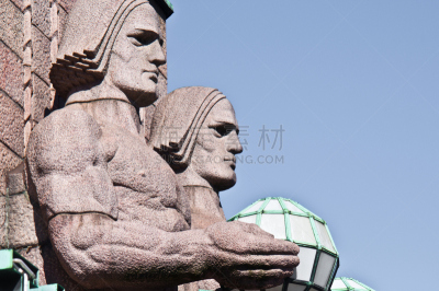赫尔辛基,火车站,水平画幅,建筑,欧洲,建筑外部,户外,灯,石材,现代