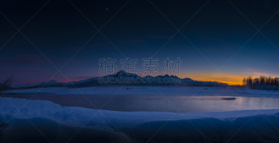 全景,马塔牛斯加河,钟克山脉,阿拉斯加,美国,水平画幅,无人,户外,日落,摄影