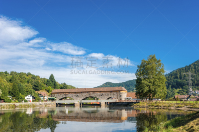 黑森林,河流,发电站,红鼻子驯鹿,堰,水力发电,巴登-符腾堡州,水,水平画幅,能源