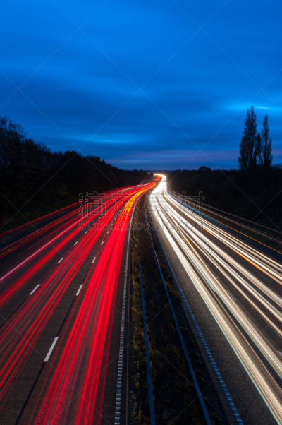 夜晚,公路,m6号高速公路,伯明罕,伯明翰,西米德兰,垂直画幅,天空,主干路,无人