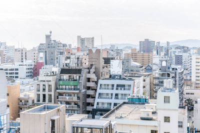 都市风景,日本,城市天际线,城镇景观,云,黄昏,现代,建筑,金融区,市区