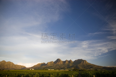 葡萄酒,天空,水平画幅,云,山,无人,森玛锡西,夏天,户外,西开普省