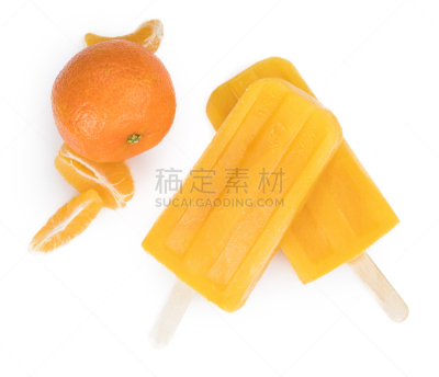 桔子,特写,分离着色,白色,冰淇淋,水平画幅,传统,奶油,夏天,乡村风格