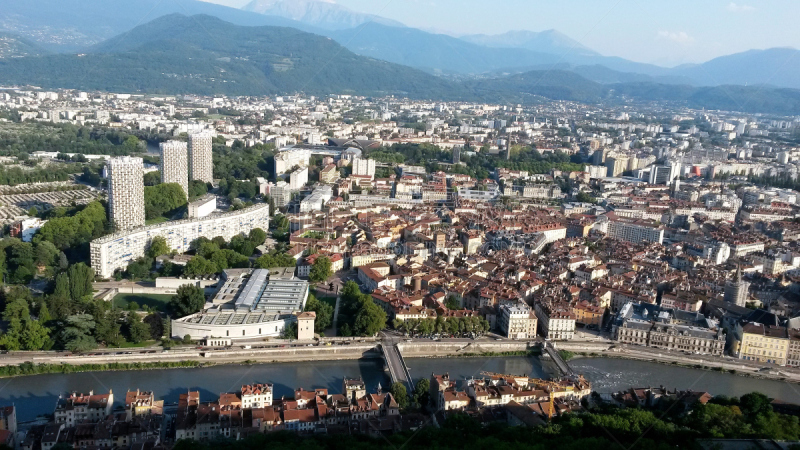 都市风景,格勒诺布尔,水,水平画幅,无人,户外,the vercors,居住区,视力,山