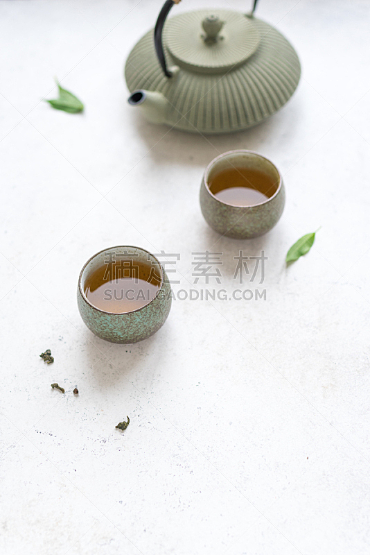 茶杯,茶壶,饮料,茶,传统,热,两个物体,杯,健康,禅宗