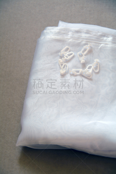 吊钩,纺织品,纸板,塑胶,白色,窗帘,垂直画幅,小的,无人,玻璃纱