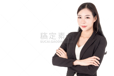 女商人,注视镜头,白色背景,分离着色,美,水平画幅,美人,套装,白人,经理