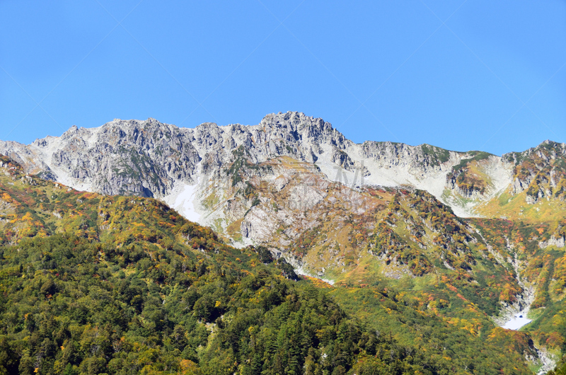 富山,黑部水库,山脉,看风景,金松树木,富山县,北陆地区,山梨树,天空,沟壑