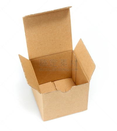 开着的,空箱子,纸板,白色,白色背景,空的,背景分离,一个物体,垂直画幅,图像
