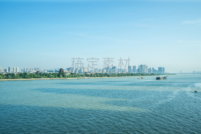 长沙,河流,水平画幅,户外,船,建筑结构,现代,弯曲,摄影,弯腰