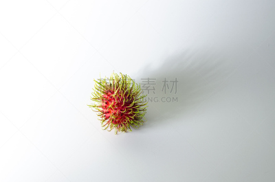 红毛丹,泰国,清新,水果,甜食,白色背景,水平画幅,无人,维生素,夏天