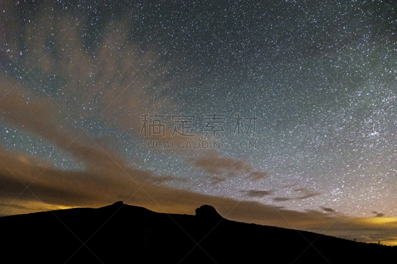 天空,水平画幅,夜晚,巨大的,云景,dartmoor,星形,太阳系,星星,黑托岩