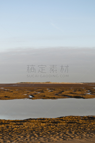 亨斯特顿,诺福克,英格兰,海滩,英国,小路,the wash,东安格利亚,自然,垂直画幅